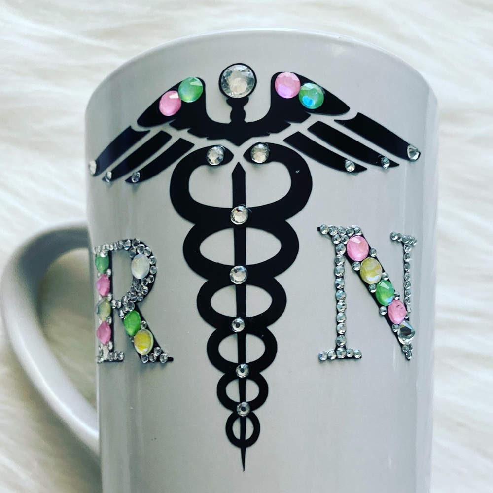 SOLD ‼️Mug with rhinestones